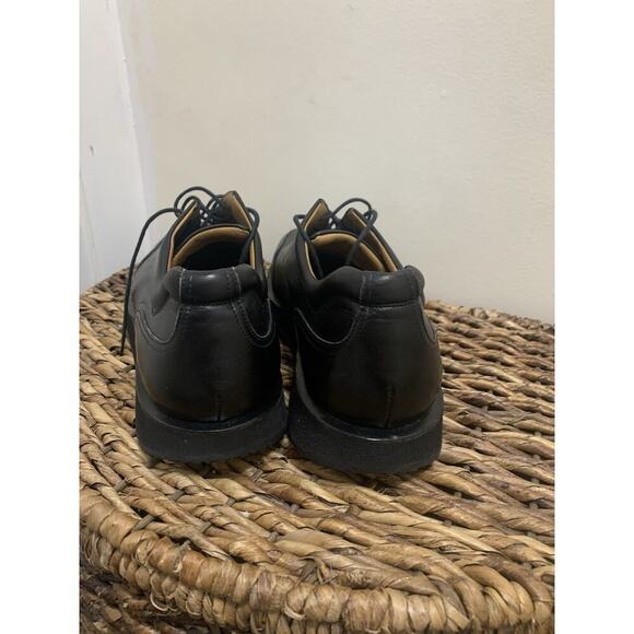 Bally Mens Rutger Shoes Made in Italy thick sole tie 8.5 E Black Leather Vintage main image 9